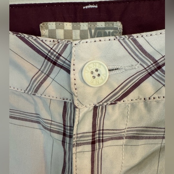 Vans Cream and Brown Plaid Men Shorts - Picture 2 of 12